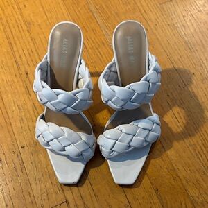 Alias Mae Braided Double-Strap Slide in Light Blue
